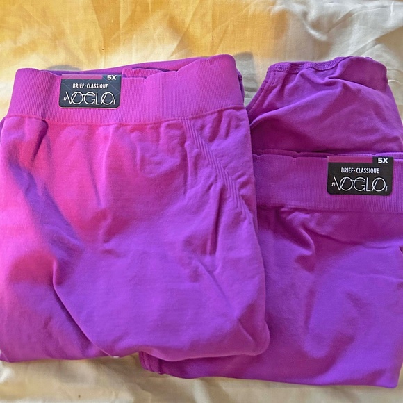 BRIEFS, NYLON SPANDEX COTTON, BERRY VIBE, SIZE 5X, MADE IN CANADA!, Ti VOGLIO - Picture 1 of 5